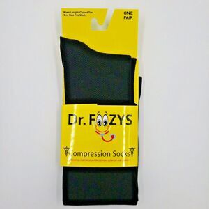 Black Compression Socks Airline Travel Comfort Sports Knee High Socks Dr Foozys